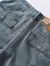 YZGF重磅日系四分夏季男士牛仔短裤休闲工装水洗直筒宽松多口袋中裤 蓝色 XL