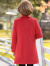 迪茸衣中年妈妈装秋冬装洋气加厚外套中长款毛呢保暖女士上衣40岁50 红色 XL   建议90-115斤