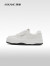 奥康（Aokang）官方女鞋 2023秋季新款纯色简约运动休闲滑板鞋增高小白鞋女 白色 35