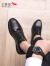 红蜻蜓（RED DRAGONFLY）男鞋真牛皮软底商务运动鞋新款男士舒适轻便一脚蹬通勤休闲皮鞋男 WTA240491 黑色 39