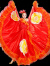 结盟者新款开场舞大摆裙演出服民族舞蹈表演服装现代舞台成人合唱女长裙 红色360度 XL