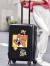 尹琪卡通行李箱女学生韩版个性密码旅行箱大容量万向轮小清新拉杆箱男 黑色皮丘 24寸
