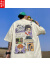嘉牧奢（JIAMUSHE）320g重磅t恤男短袖卡通美式hiphop半袖oversize潮牌夏季纯棉体恤 白色 L