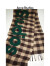 Acne Studios男女同款流苏格纹图案羊毛混纺围巾CA0262 棕色/绿色 均码