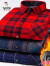 啄木鸟（TUCANO）冬季男士保暖衬衫长袖大码加绒加厚中老年衬衣休闲格子爸爸装 JD88-2 一体绒 L适合90-125斤