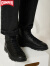 看步（CAMPER）男鞋Brutus新款经典复古时尚马丁靴短靴潮酷厚底机车工装靴 黑色001 44