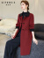 歌珀莱品牌女装2023秋冬款双面羊绒大衣女中长款小众设计复古羊毛外套 红色 M（90-115斤）