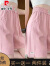 皮尔卡丹紫蓝色短裤子女韩版2024新款夏季薄款外穿高腰宽松休闲运动五分裤 两件#粉色+粉色 S