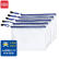 天章办公(TANGO)A4透明网格拉链袋文件袋/文件包/PVC防水资料袋12个/包/蓝白色 办公用品
