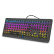 魔炼者MK9机械键盘 电竞游戏键盘 108键RGB幻彩 机械键盘 复古电镀圆键帽 铝合金面板 青轴黑色