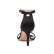 【备件库8成新】STUART WEITZMAN 斯图尔特·韦茨曼 SW 女士黑色绸缎高跟凉鞋 NUNAKEDSTRAIGHT BLACK SATIN  37.5