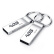 傲石(AOS) 32G Micro USB2.0 U盘UD500银色 钥匙环创意U盘 迷你车载优盘
