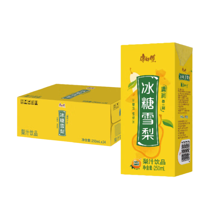 康师傅冰糖雪梨 梨汁饮料整箱装 250ml*24盒