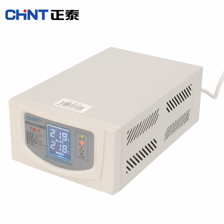 正泰电子稳压器220v单相交流调压器TM-1 1000w全铜家用全自动稳压器