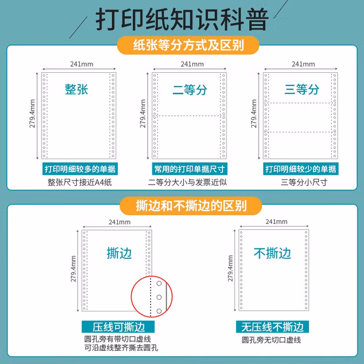 天章 （TANGO）新橙天章打印纸 五联二等分针式 不撕边电脑打印纸 出入库送货