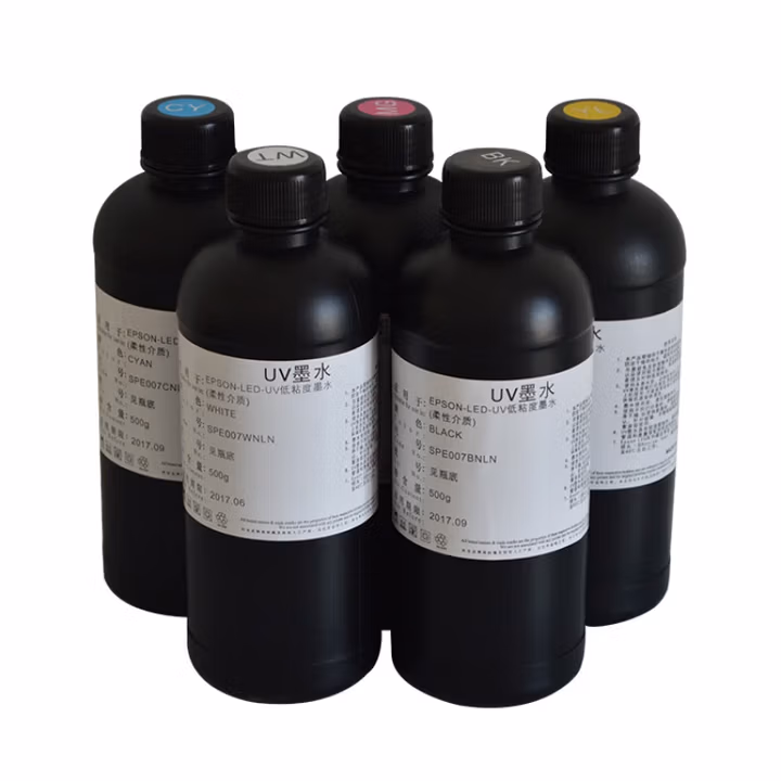 DX5/DX7喷头UV平板打印机壁画手机壳柔性卷材硬性G5UV墨水 理光G5柔性UV墨水(1000ML)白色