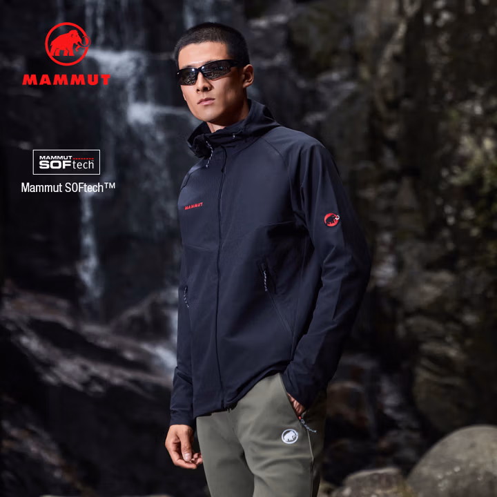 Mammut 猛犸象 红标 Macun 2.0 户外防风防泼水 男式连帽软壳夹克外套 Plus会员折后￥1408.1