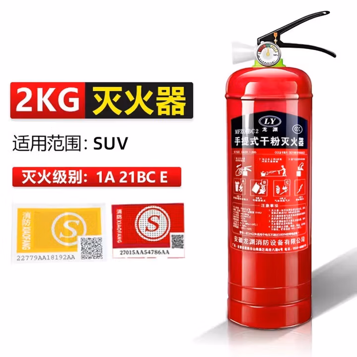 泰锐干粉灭火器店用商用酒店公司家用学校仓库用干粉出租房 2kg 干粉 灭火器