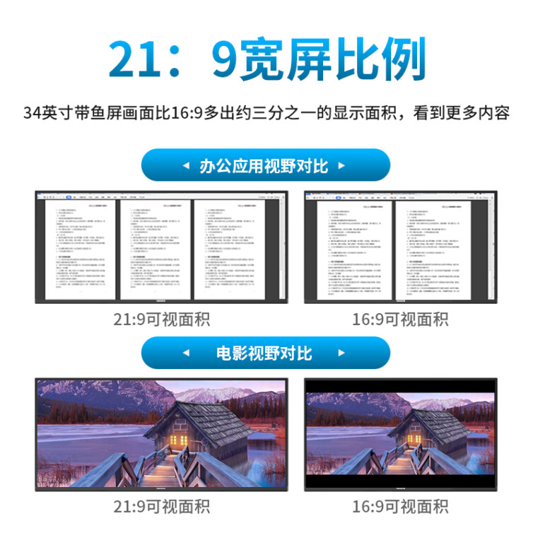 PANDA 熊猫 PF34UC2 34英寸VA带鱼屏显示器(3440*1440/75Hz)¥999 需定金100元