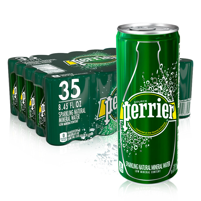 法国进口 Perrier 巴黎水 桃子味气泡矿泉水 250ml*35罐*3件 双重优惠折后￥219.9