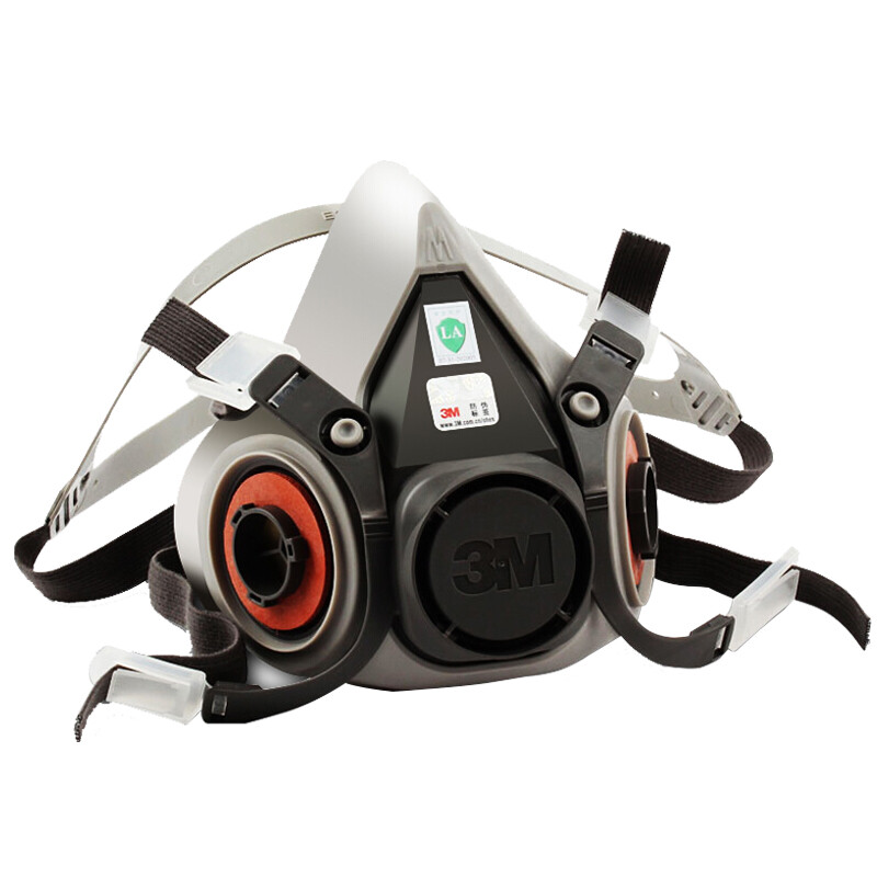 3m 6200 防毒面具 有机蒸气防护面罩 防喷漆防雾霾化工尘面具 半面型