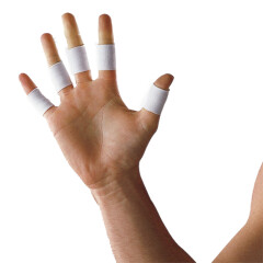 LP645篮球护指套男士半指健身手套手指套女排球护指 白色 10个装 白色 均码 单一尺寸