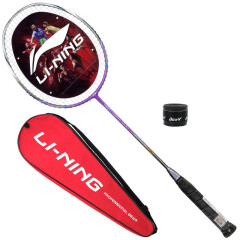 李宁 LI-NING 初中级进阶全碳素羽毛球拍单拍 HC1900 紫色(已穿线)