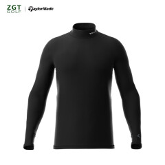 Taylormade泰勒梅高尔夫服装男士运动舒适长袖T恤上衣POLO衫2023新款 N94991黑色 M