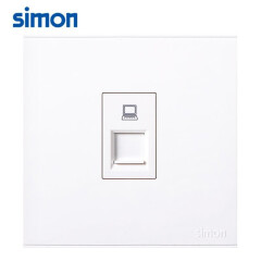 西蒙(SIMON)开关插座 超五类电脑网络插座面板 E6系列一位电脑插座 象牙白色 725218