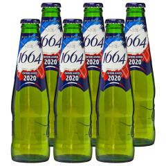 克伦堡1664（Kronenbourg 1664）法国进口啤酒 1664黄啤酒 克伦堡1664啤酒250mL*6瓶 250mL 6瓶