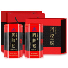 东阿阿胶 阿胶粉 增强免疫力即食阿胶速溶粉 女人产后术后补品 营养品滋补礼盒礼袋 4g*12袋/罐x2罐