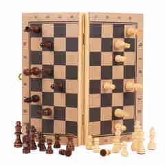 三格田磁性国际象棋套装折叠棋盘初学者儿童大号黑白色棋子实木棋盘棋子 （磁性）国际象棋（黑白格39CM）入门说明