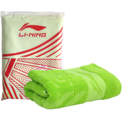李宁（LI-NING）羽毛球跑步健身专业运动毛巾 全棉柔软吸汗AMJJ014-2 绿色