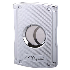 S.T.Dupont 法国都彭雪茄剪 不锈钢双刃切刀式 菱纹银色 3257 奢侈品配件