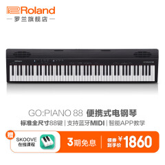 罗兰（Roland）GO-88P便携电钢琴成人初学GO:PIANO 88家用练习数码钢琴MIDI键盘 GO-88P琴体（含单踏板）