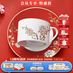 华光国瓷 骨瓷咖啡杯碟套装 故宫宫廷风咖啡杯碟 创意送礼礼盒装 锦色
