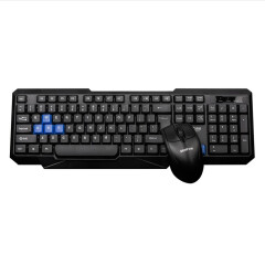 讯拓（Sunt）轻装上阵KX03 键鼠套装 有线键鼠套装 办公键鼠套装 静音键盘 电脑键盘 黑色