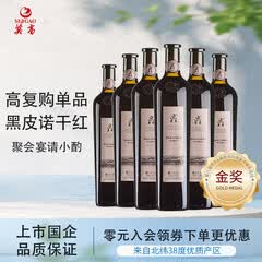 莫高（MOGAO）干红葡萄酒红酒 黑皮诺橡木桶陈酿整箱装微醺晚安酒 官方正品 750ml*6瓶整箱装