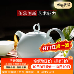 华光华青瓷茶具套装 骨瓷功夫茶具 高档礼赠中秋节国庆礼品 青之云6头