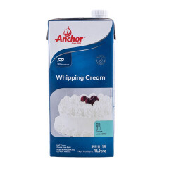 安佳（Anchor）新西兰进口淡奶油1L烘焙原料动物性易打发冰淇淋蛋糕裱花鲜奶