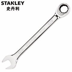 史丹利（STANLEY）公制精抛光棘开两用快扳两用扳手梅花开口棘轮扳手 17mm 89-917-1-22