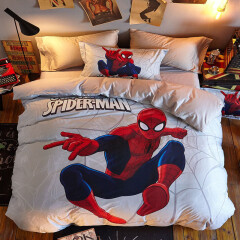 菡玉 迪士尼 漫威系列卡通四件套纯棉 儿童床上用品男孩 蜘蛛侠mav919 1.2米床三件套（1.5*2米被套）