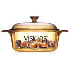 康宁（VISIONS） 1.25L晶彩透明玻璃汤锅耐高温炖锅煮锅明火可用VS-12