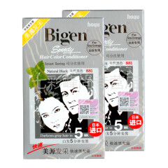 Bigen【2盒装】美源发采快速黑发霜染发膏进口发彩染发剂焗油 快速上色 881# 天然黑色 进口 2盒