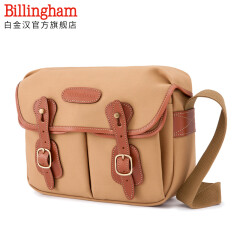 白金汉（Billingham）Hadley Small经典系列 时尚文艺 单反微单专业摄影相机包 （卡其色/褐色皮 帆布款）