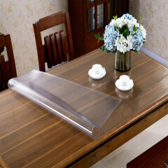 上院 方形桌布软玻璃餐桌垫防水防油水晶板塑料方桌布 可定制 磨砂防水印1.5mm厚 60*60cm方形