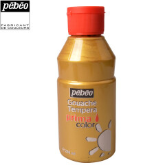 法国贝碧欧Pebeo 儿童水粉颜料 可水洗颜料 单支装250ml 金色