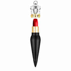 克里斯提·鲁布托（Christian Louboutin） CL萝卜丁丝绒哑光唇膏口红 001M黑管女王红ROUGE LOUBOUT