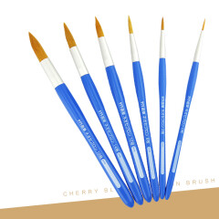 日本SAKURA樱花水彩画笔 圆头水粉画笔 丙烯画笔 平头水彩笔 0号圆头