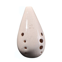 空谷埙 满口埙十孔专业演奏勋窑变古埙 可水洗单腔陶埙 白裂F调—右起 埙